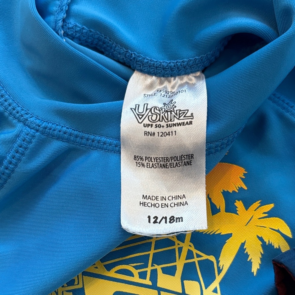 Skin Kids Swim Rashguard Set - Blue and Multicolor - Picture 2 of 8